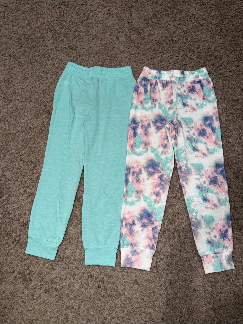 Eddie Bauer Mint Green Joggers + Pastel Tie-Dye Fleece Joggers